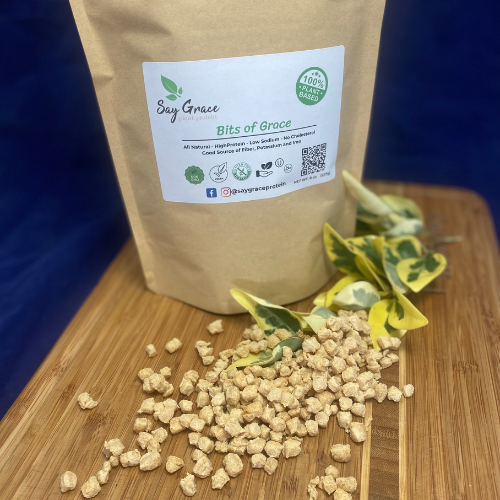 8 oz bag of dehydrated Bits of Grace, after a quick rehydration turns the 8oz into 2.5lbs.